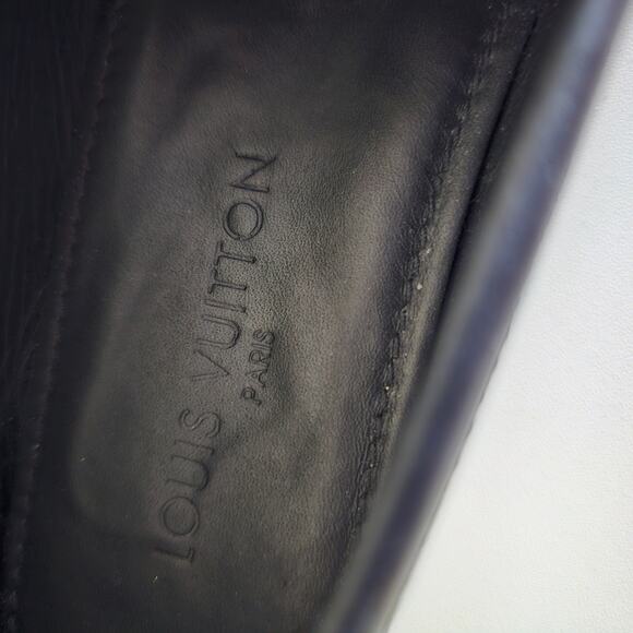 Louis Vuitton Multicolore Monogram LV Black Oxford Loafers with Gold Lock - Picture 11 of 12